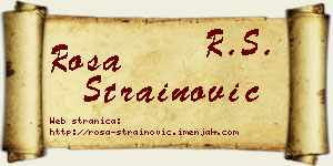 Rosa Strainović vizit kartica